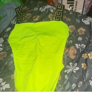 Yellow Versace Greca One-Piece Swimsuit